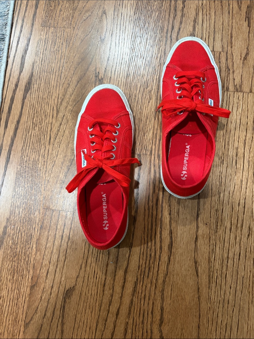 Superga Red Low-Top Canvas Sneakers
